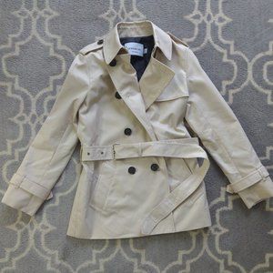Coach Solid Short Trench Coat